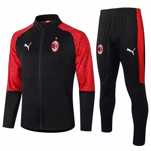 Trainingsanzug AC Milan 2020-21 Rote Schwarz Fussballtrikots Günstig